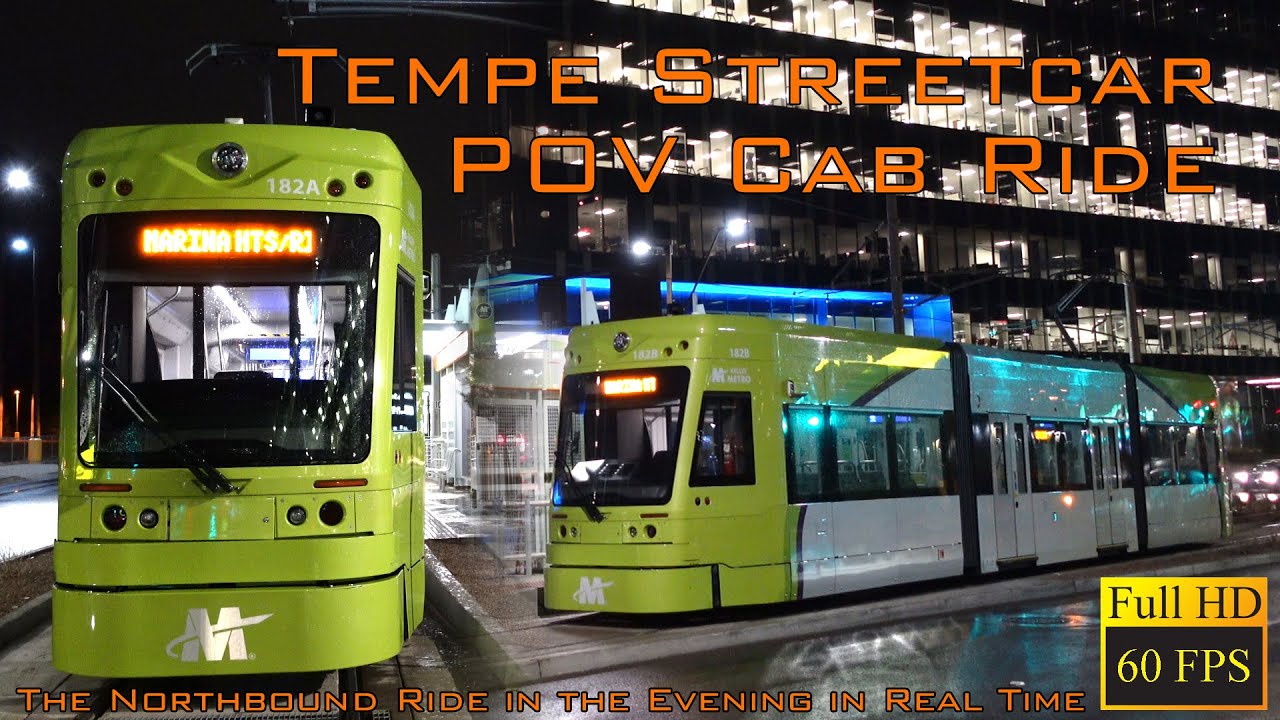 POV Cab Ride | Tempe Streetcar | The Northbound Trip in Real Time
