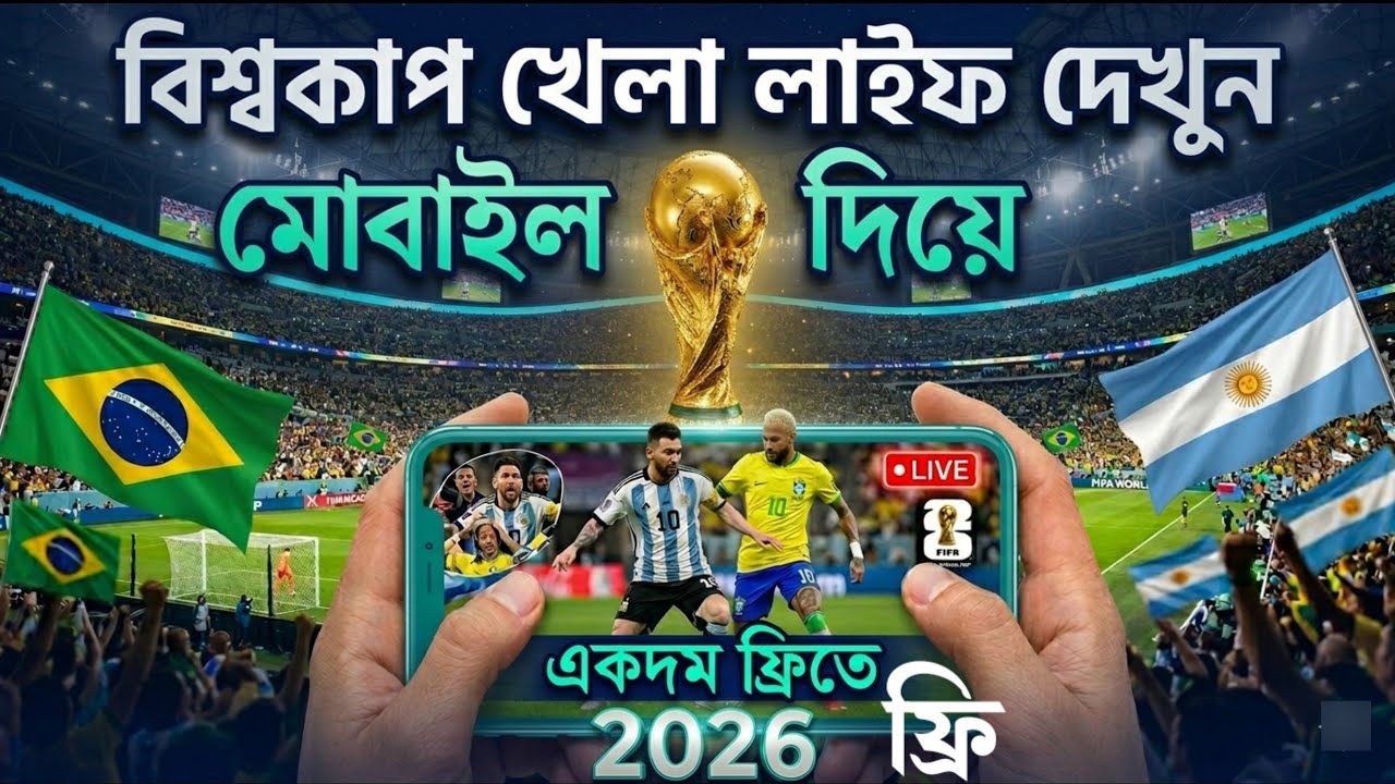 বিশ্বকাপ ফুটবল ২০২৬ মোবাইলে দেখার উপায়! How To Watch Fifa World Cup 2026 In Mobile