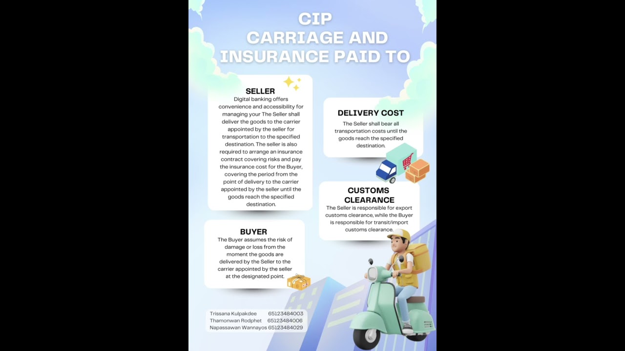 Incoterms 2020 - CIP (CARRIAGE AND INSURANCE PAID TO)