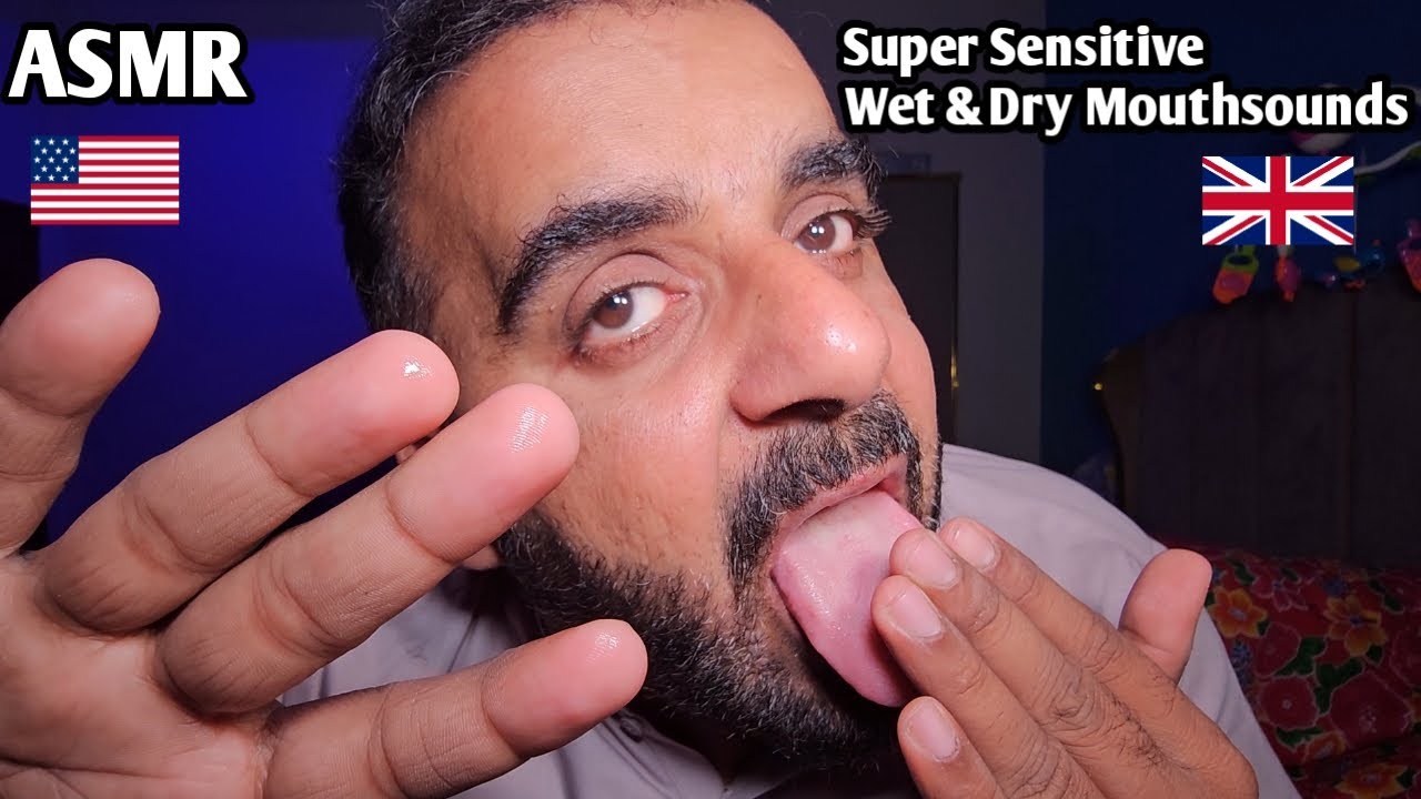 ASMR - Super Sensitive Wet & Dry Mouth sounds (SPIT PAINTING INSTANT TINGLES )