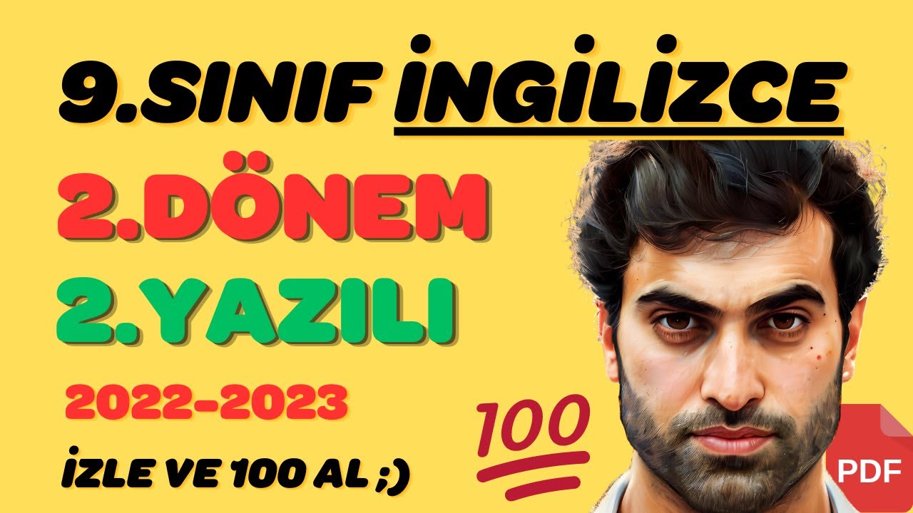 9. SINIF İNGİLİZCE 2. DÖNEM 2. YAZILI | 2022-2023