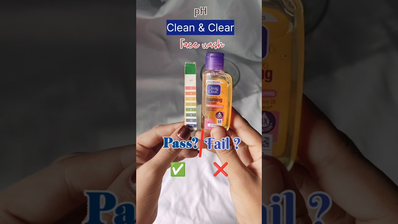 pH Test | Clean & clear Face wash | Normal vs water test | pass?? ✅ or fail?? ❌
