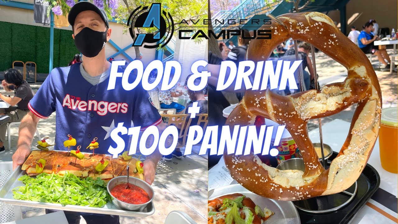 The Food & Drinks of Avengers Campus - Pym Test Kitchen, Pym Tasting Lab, Terran Treats, $100 Panini