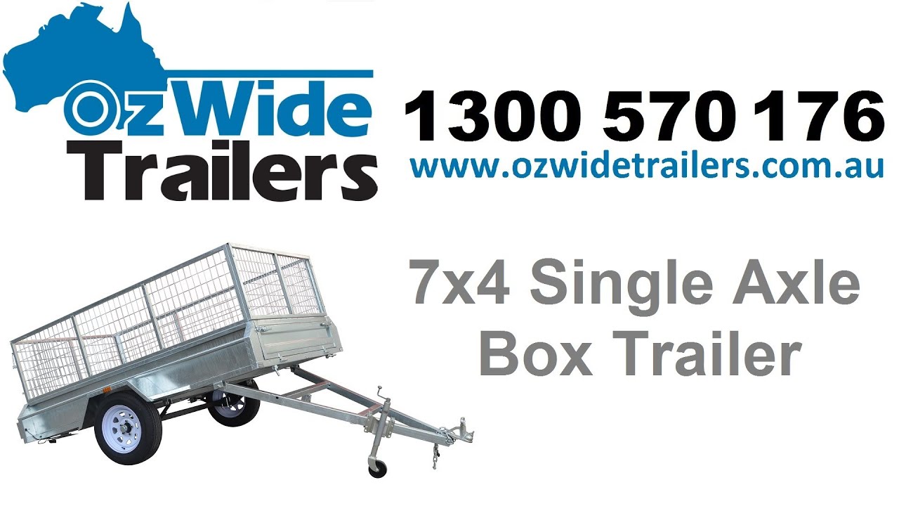 7x4 Single Axle Box Trailer - Oz Wide Trailers