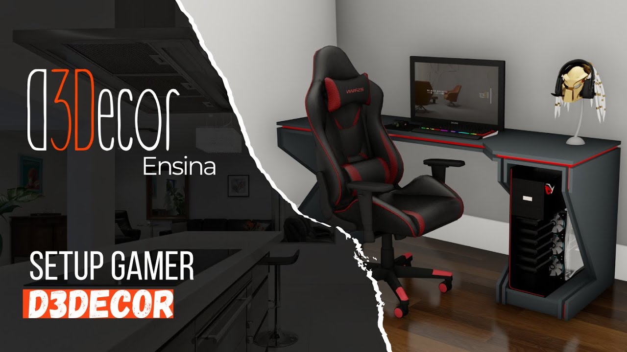 D3DECOR ENSINA:  PROJETE O SEU SETUP GAMER
