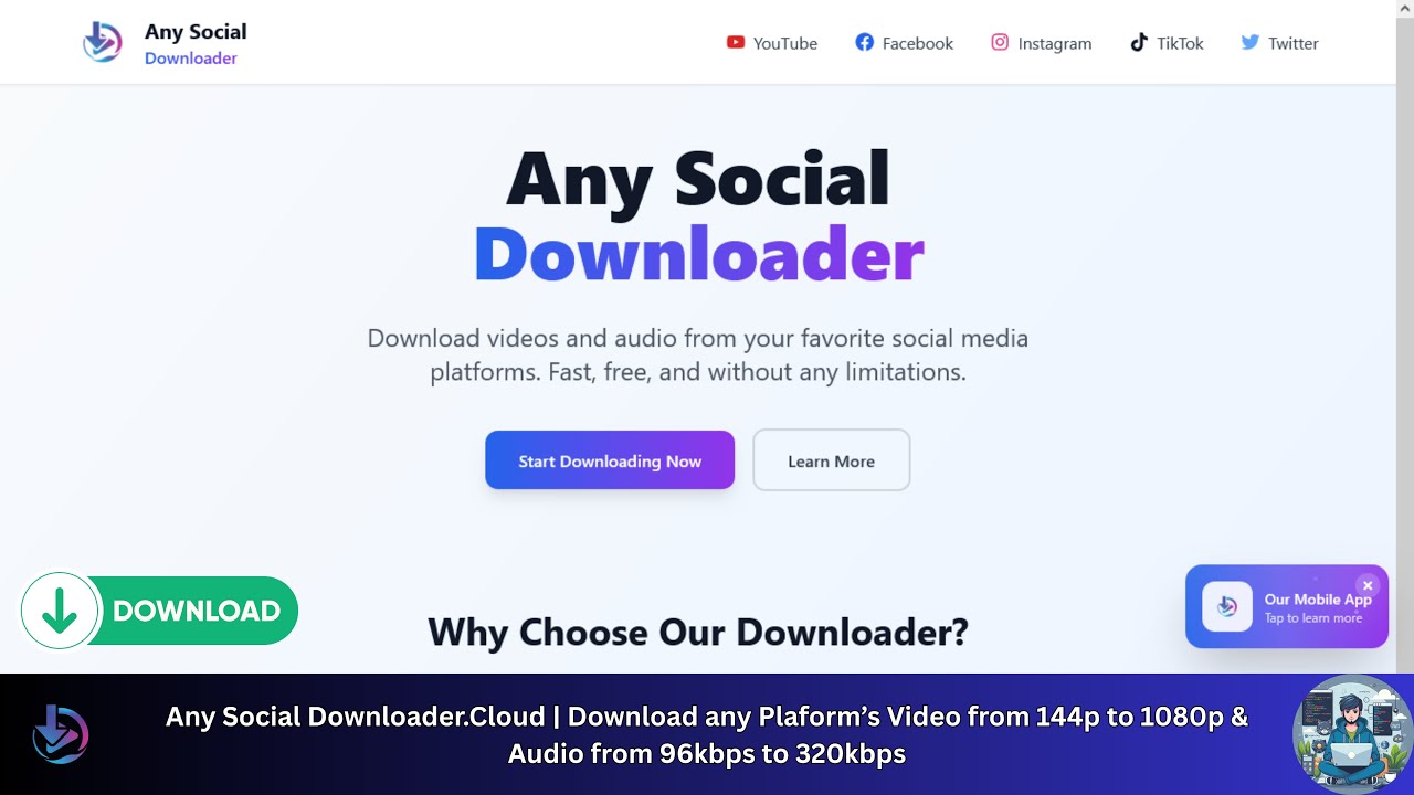 Any Social Downloader | How to Download YouTube, TikTok, Instagram Videos | Code With Bitwizards