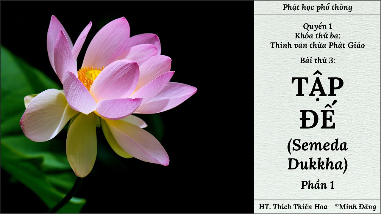 Phật học phổ thông: khóa 3, bài 3: Tập Đế (tập 1)