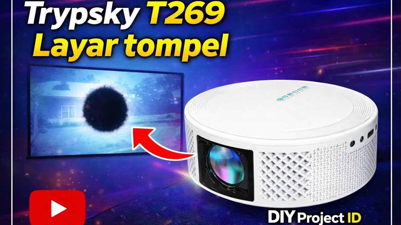 SERVICE PROYEKTOR LED TRYPSKY T269 RUSAK LAYAR #TRYPSKYT269