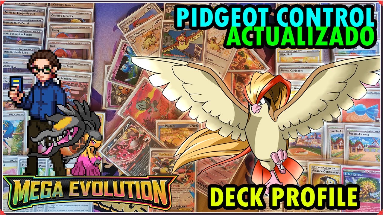 Pokemon TCG  | DECK LIST Pidgeot CONTROL en su mejor momento en MEGAEVOLUCIONES !!!