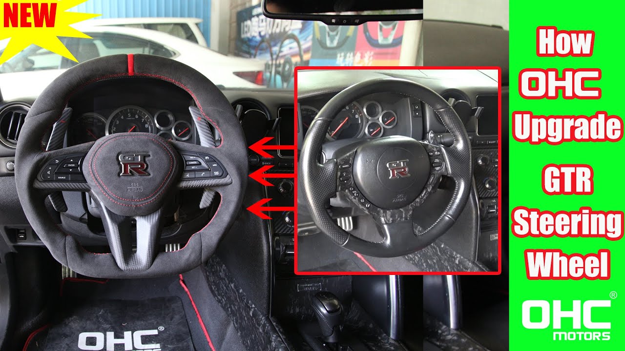 NEW CARBON FIBER STEERING WHEEL FOR  R35 GTR!!! (INSTALLATION)