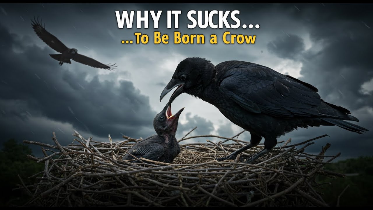Why It SUCKS to Be Born as a Crow 🪶 (Nature’s Tough Survivor)
