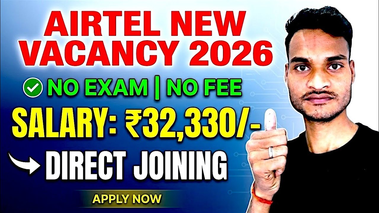 Airtel New Recruitment 2026 🚨| Airtel Company Vacancy 2026 | Latest Private Jobs @StirelessZone