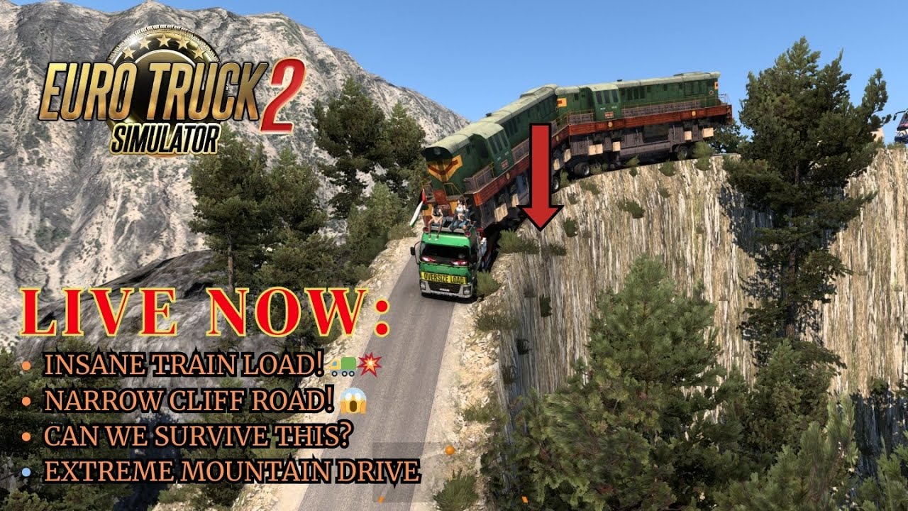 Extreme Oversize Load Delivery! 🚛 Hauling Two Train Wagons on Death Road | ETS2 Live