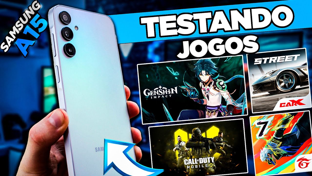 R$854 REAIS - TESTE DE JOGOS NO SAMSUNG GALAXY A15 5G - RODOU TUDO ?