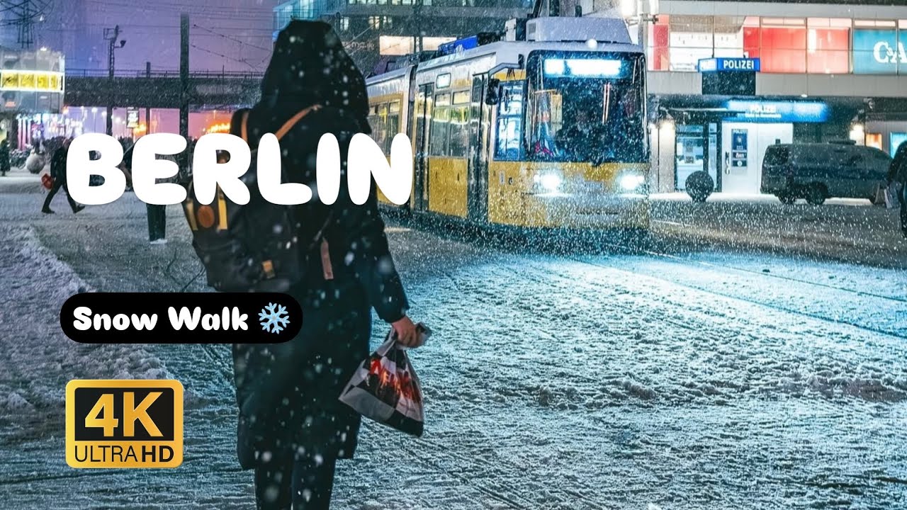 BERLIN GERMANY| BERLIN&rsquo;S SNOWY STREETS | WINTER WALKING TOUR | 4K &ndash; HDR &ndash; 60FPS| FEBRUARY 2025