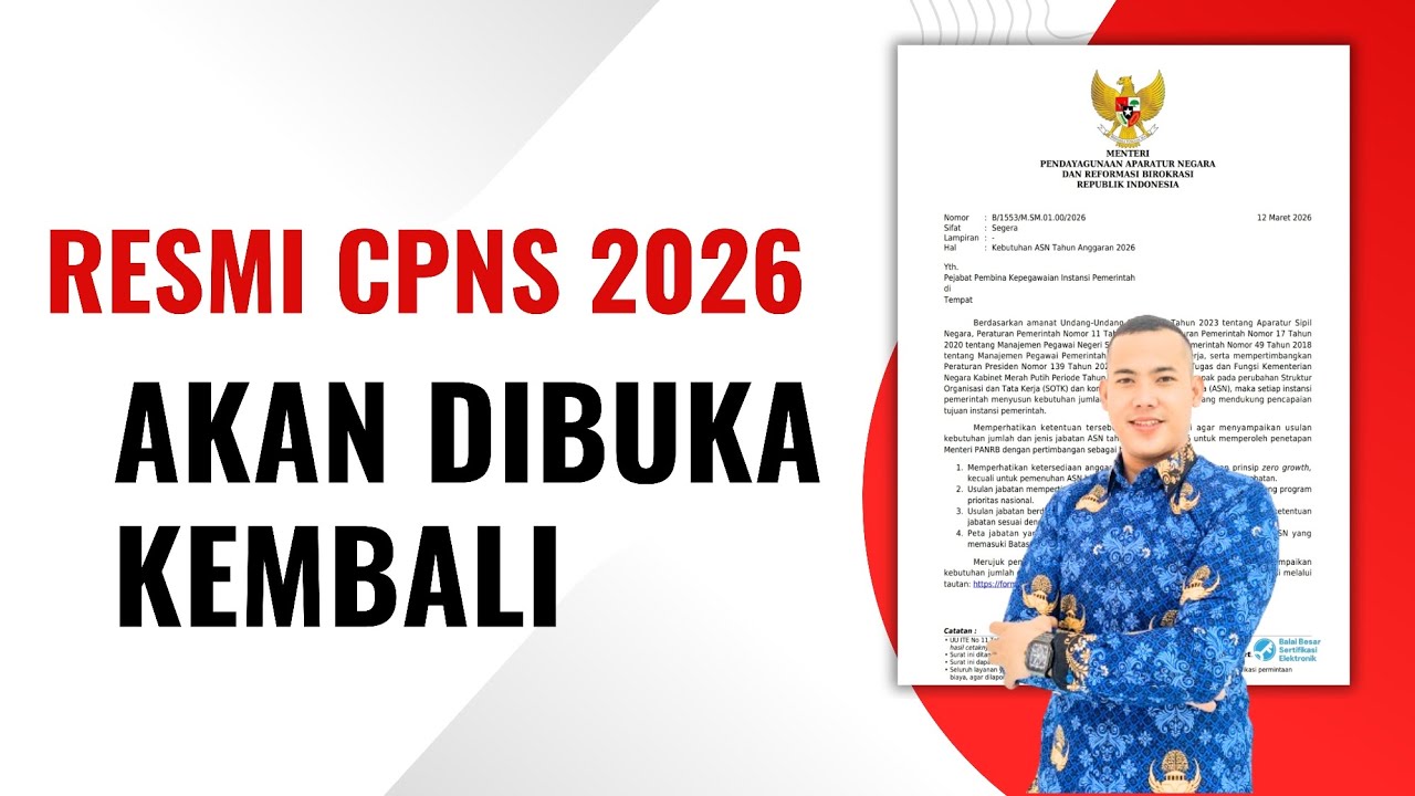 ‼️ RESMI CPNS 2026 AKAN DIBUKA KEMBALI, CEK JADWAL NYA DISINI ‼️