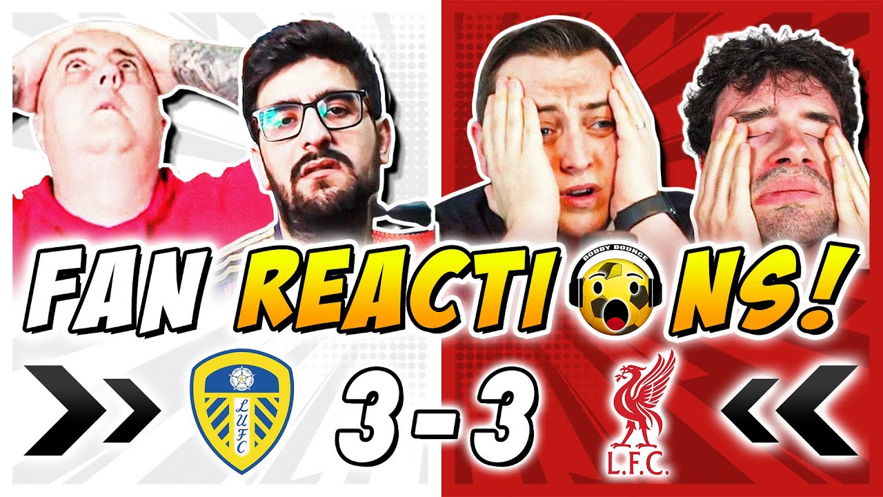 Liverpool Fans DEVASTATED 😫 Reactions to Leeds United 3-3 Liverpool | Premier League Fan Reactions