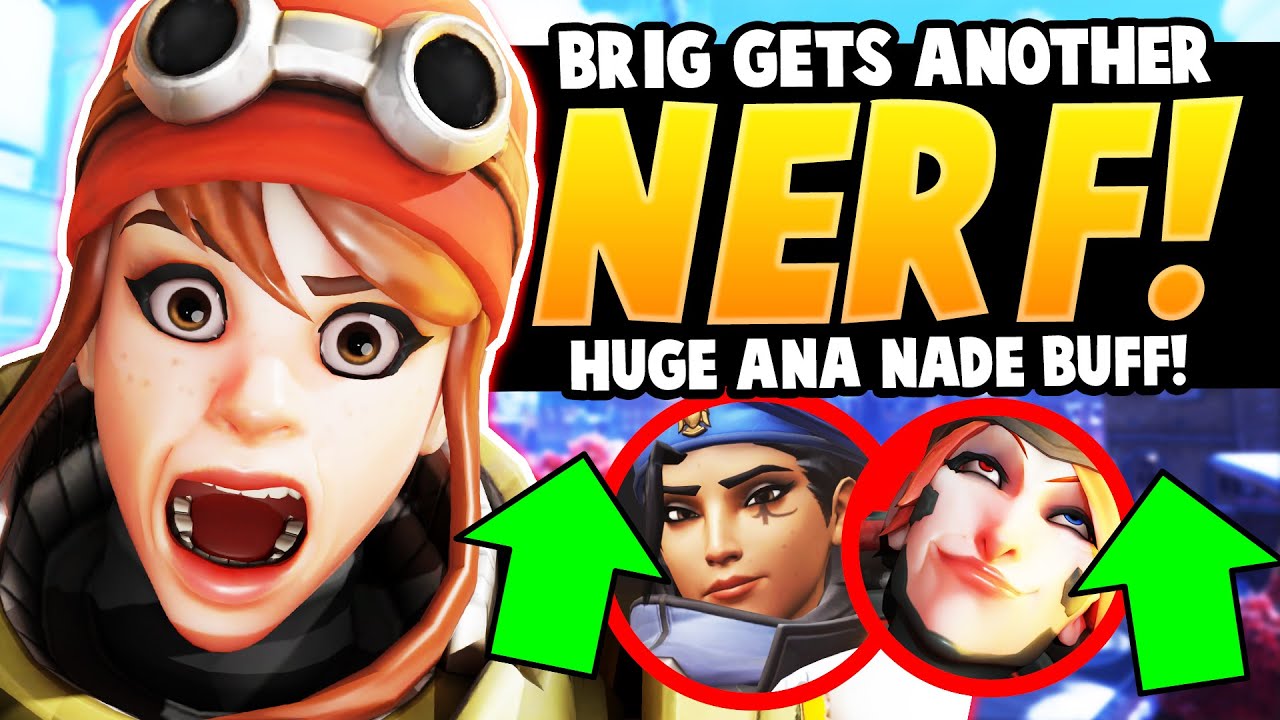 Overwatch - Brigitte NERFED Again! & HUGE Ana Nade Buff! (Experimental Update)