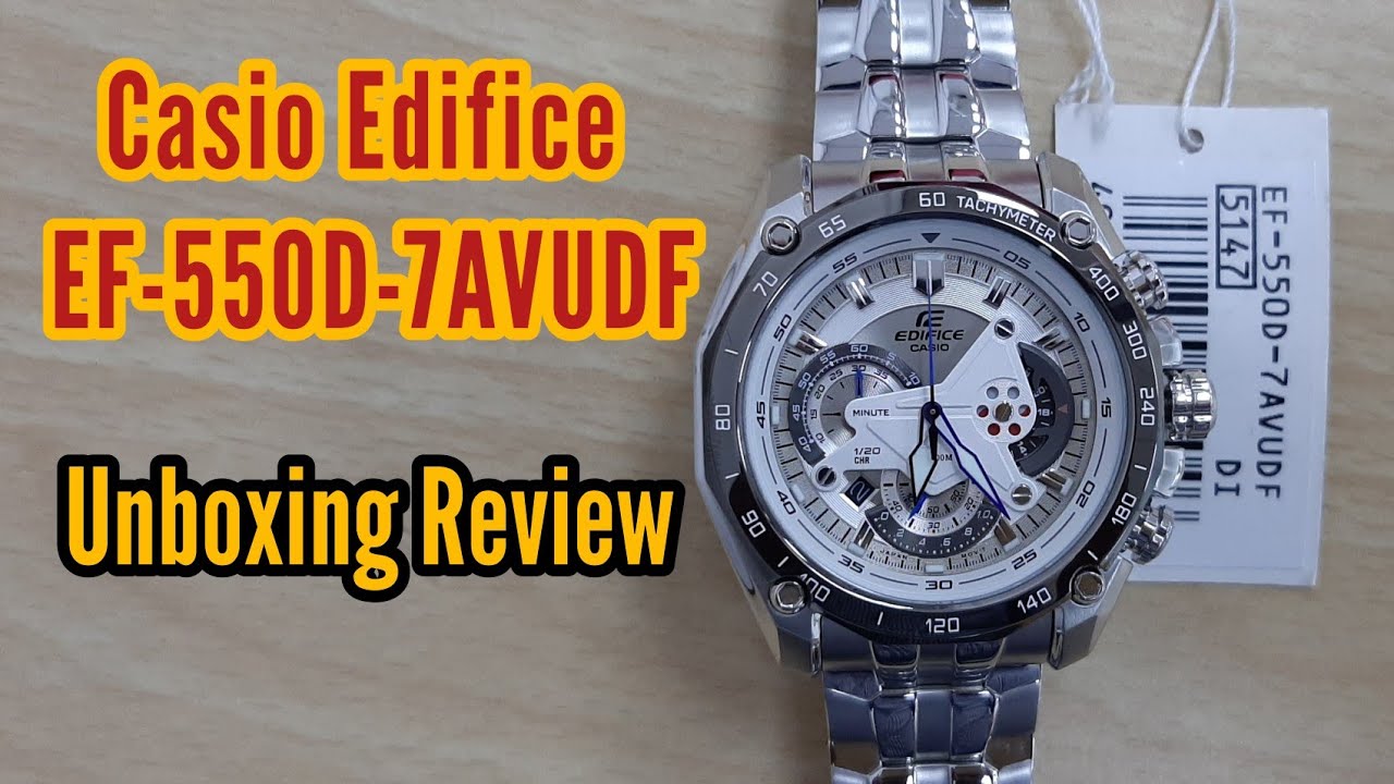 Casio Edifice EF-550D-7AVUDF Unboxing Review | Watch Repair Channel