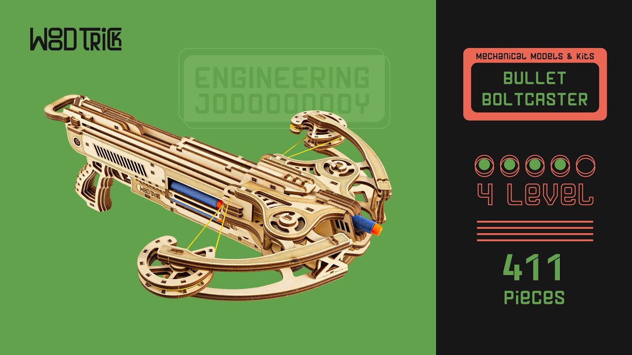 Bullet Boltcaster - WoodTrick excellent choice for DIY hobbyists who appreciate unique weapon models