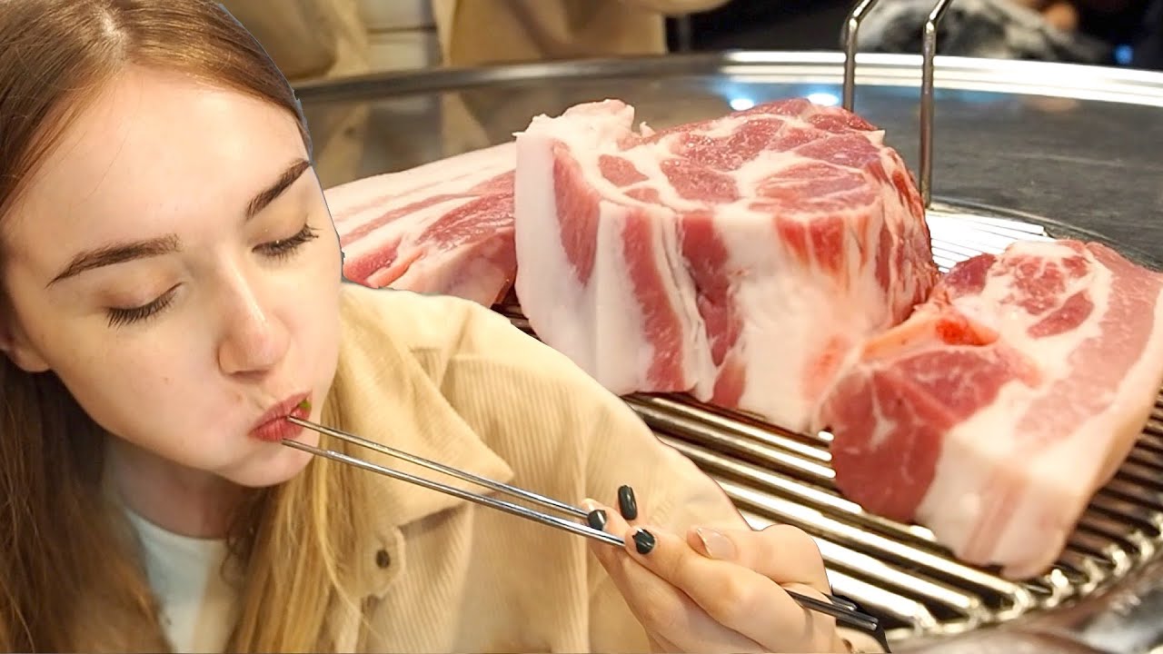 유명 연예인들도 많이 오는 제주 흑돼지 맛집! 🥩 제주도 흑돼지 처음 먹는 외국인 여자!
