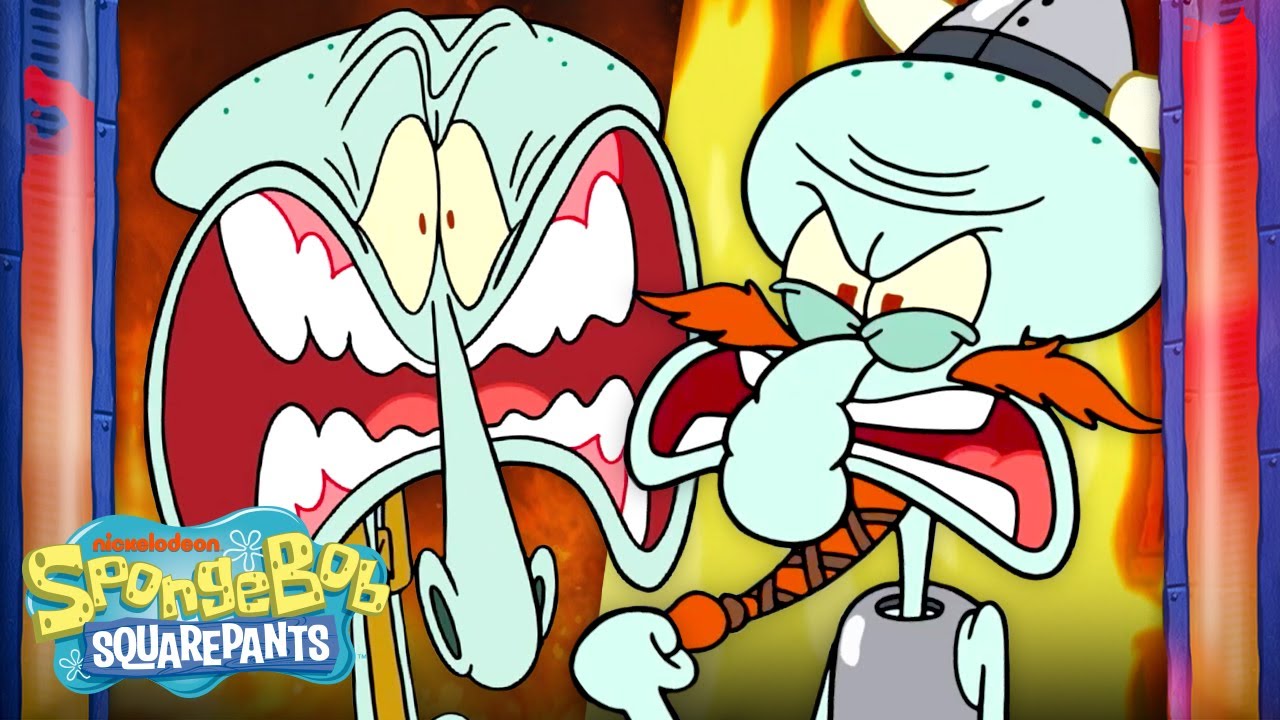Ranking Squidward's Angriest Moments 😡 | SpongeBob
