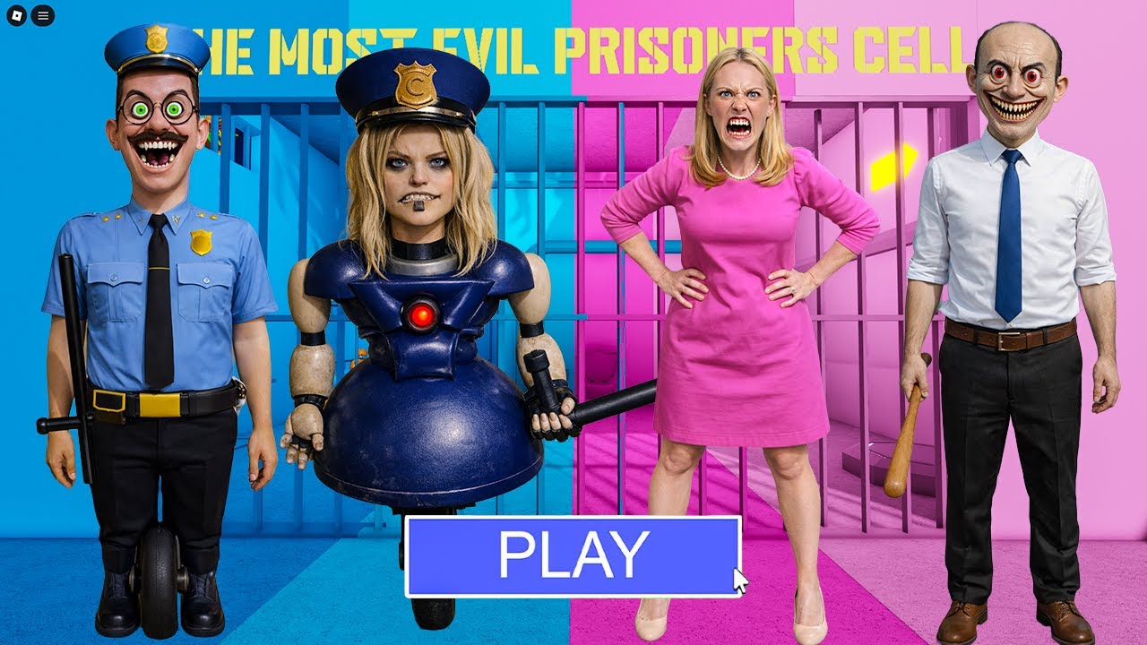 PRISON GUARD VS POLICE GIRL VS EVIL MOM VS EVIL DAD IN REAL LIFE? SCARY OBBY Full Gameplay #Roblox