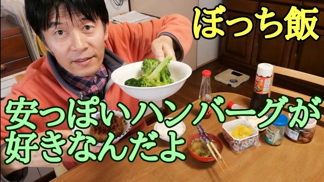 独身無職のぼっち飯 安っぽいハンバーグが大好き