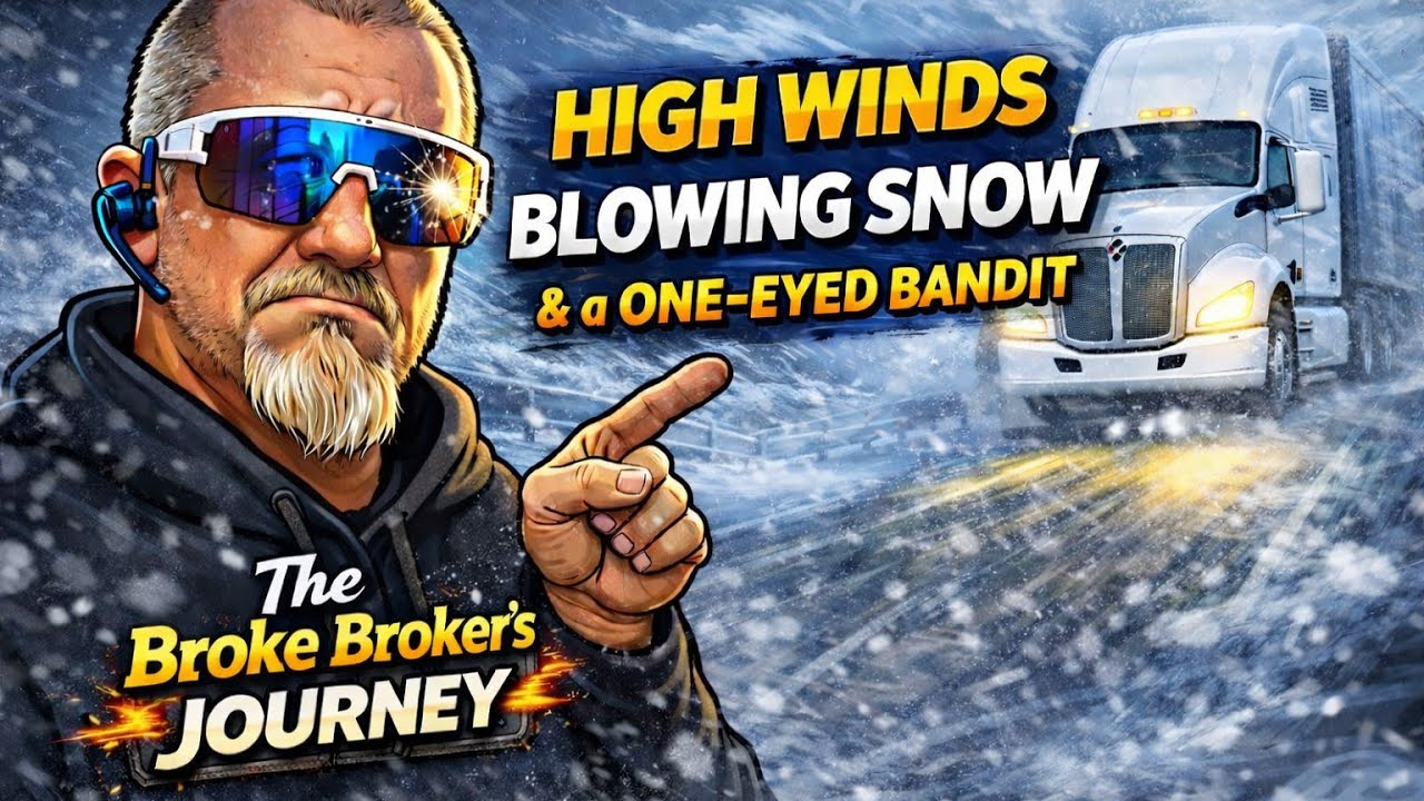 High winds, blowing Snow and a 1 eye bandit. 