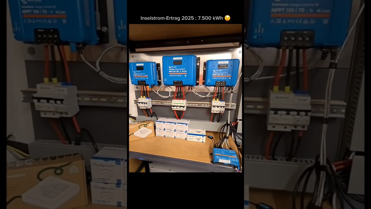 2025 : 7.500 kWh mit Victron Inselanlage / 9 kW Solar / 18 kW Wechselrichter / 96 kWh LiFePo4 😎