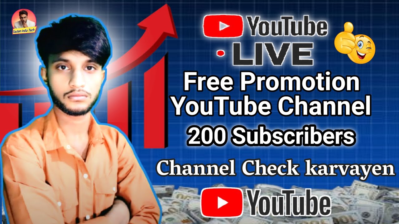 Free Promotion YouTube Channel // 200 Subscribe // Chainal Check karvayen 🤝