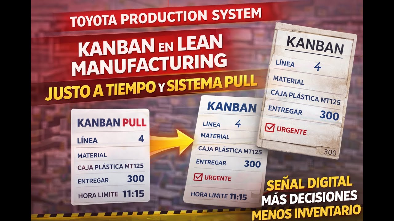 Kanban en Lean Manufacturing | Sistema Pull, Justo a Tiempo y Flujo de Materiales