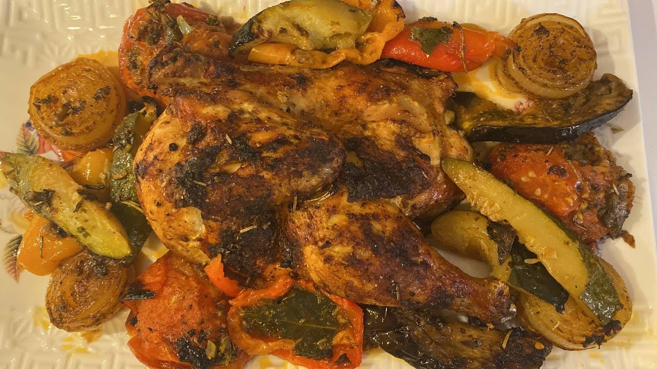 Poulet Grillé aux Légumes
