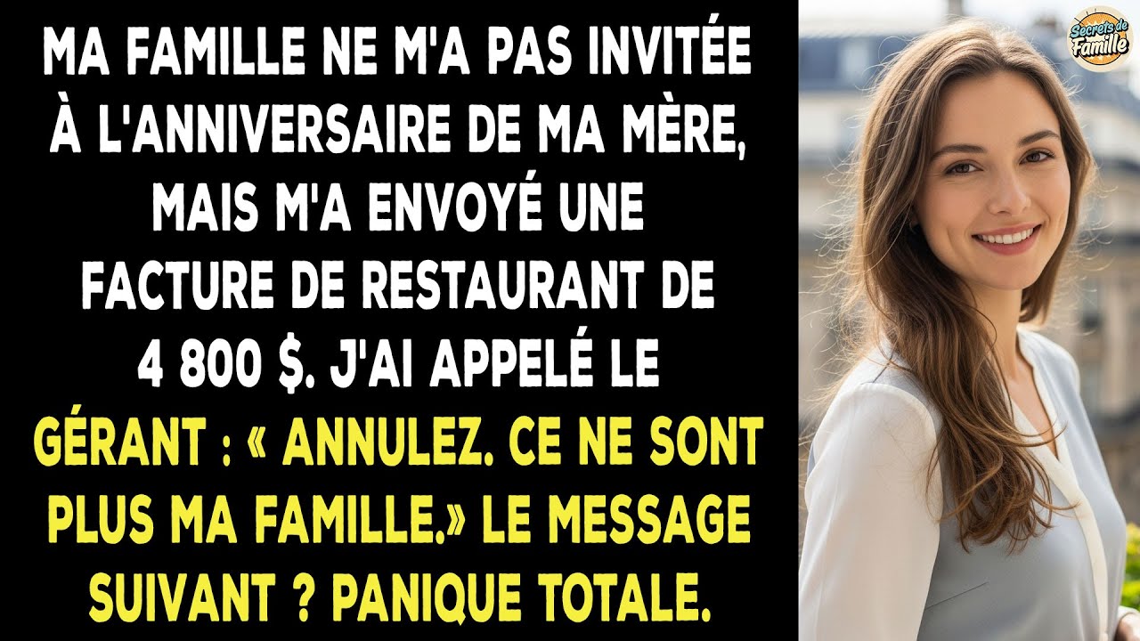 Ma Famille M'a Exclu De La Fête D'anniversaire De Maman Jusqu'à Ce Qu'ils M'envoient Le Reçu.