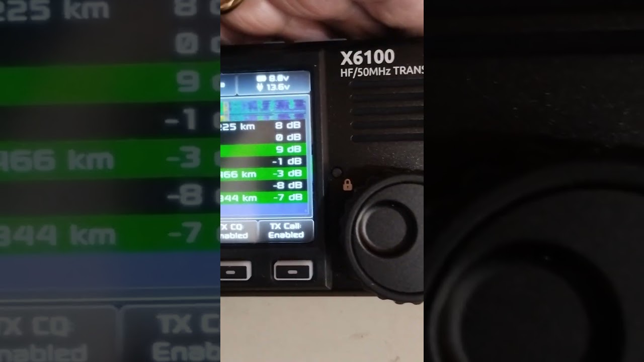 Xiegu 6100 in ft8 utilizzando 1 w di potenza 