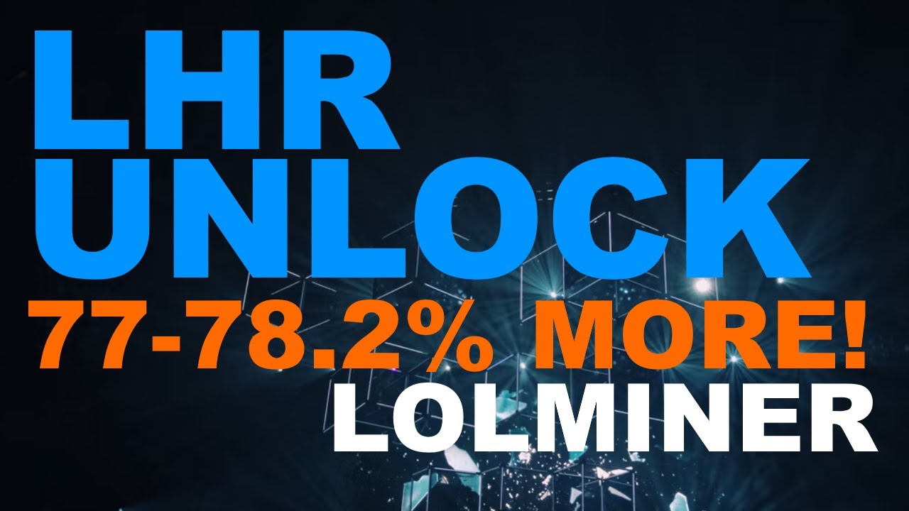 78% Hashrate LHR UNLOCK with lolMiner on Ethereum | GPU Mining | More ETH $$