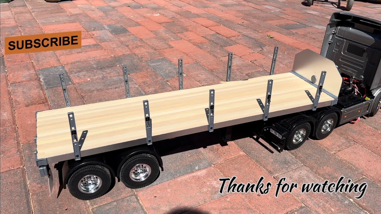 Rc 1/14 Pipe Flatbed Trailer unboxing and build