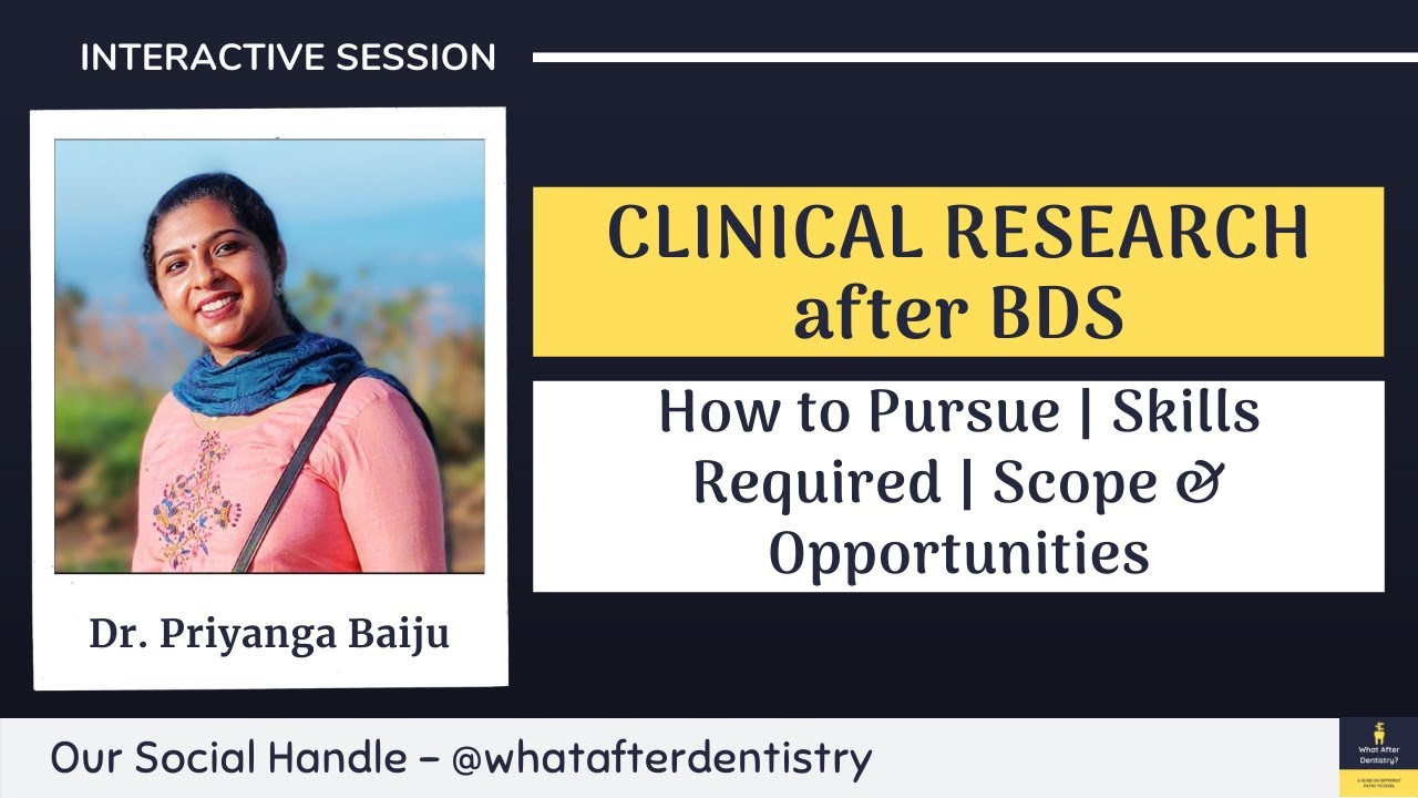 Scope of Pursuing Clinical Research After BDS | Career Options After BDS | What After Dentistry