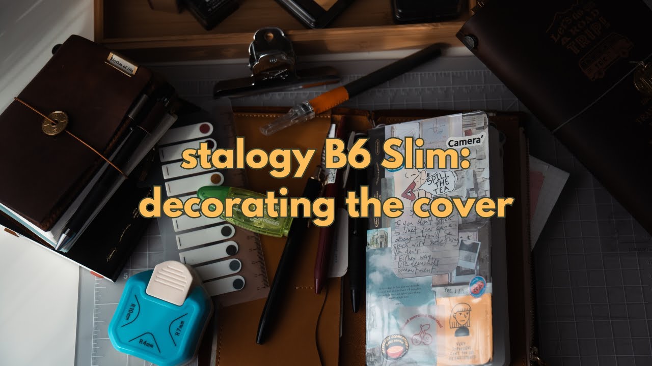 decorate my journal cover with me | stalogy B6 slim