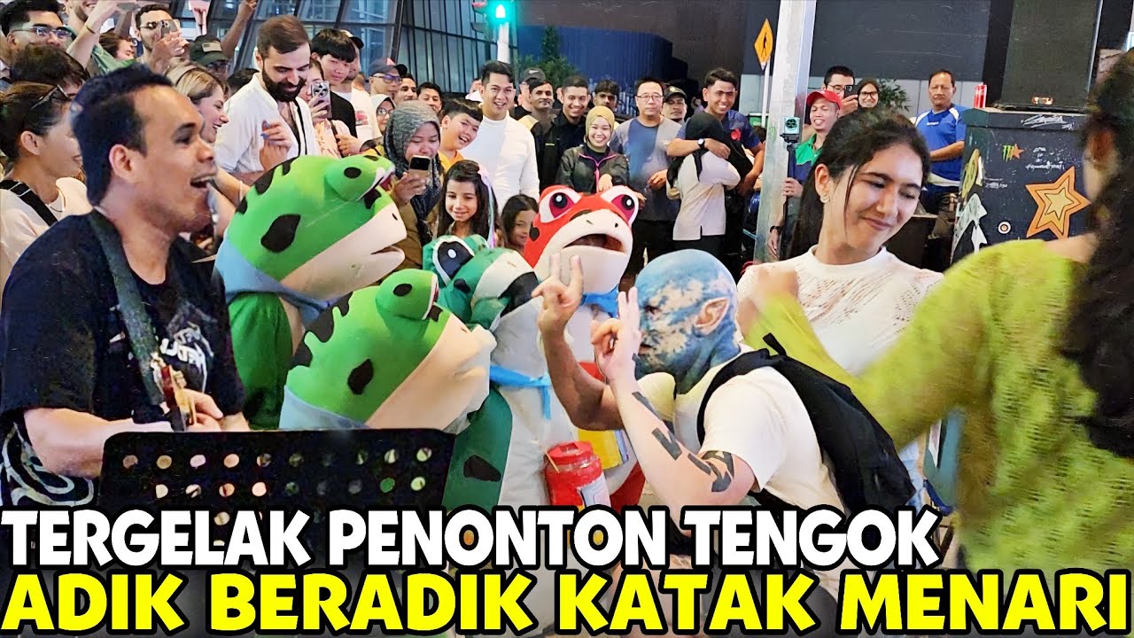 Cute sangat satu family Frog turun gelek Menari dengan Bob | Buat Penonton tergelak layan