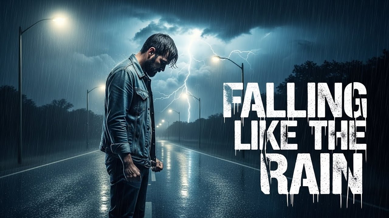 Falling Like the Rain—A Gritty Country Rock Song About Losing Control 🌧️ (Official Music Visualizer)