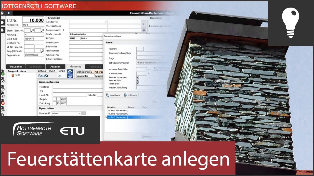 KAMIN Futura - Feuerstättenkarte anlegen