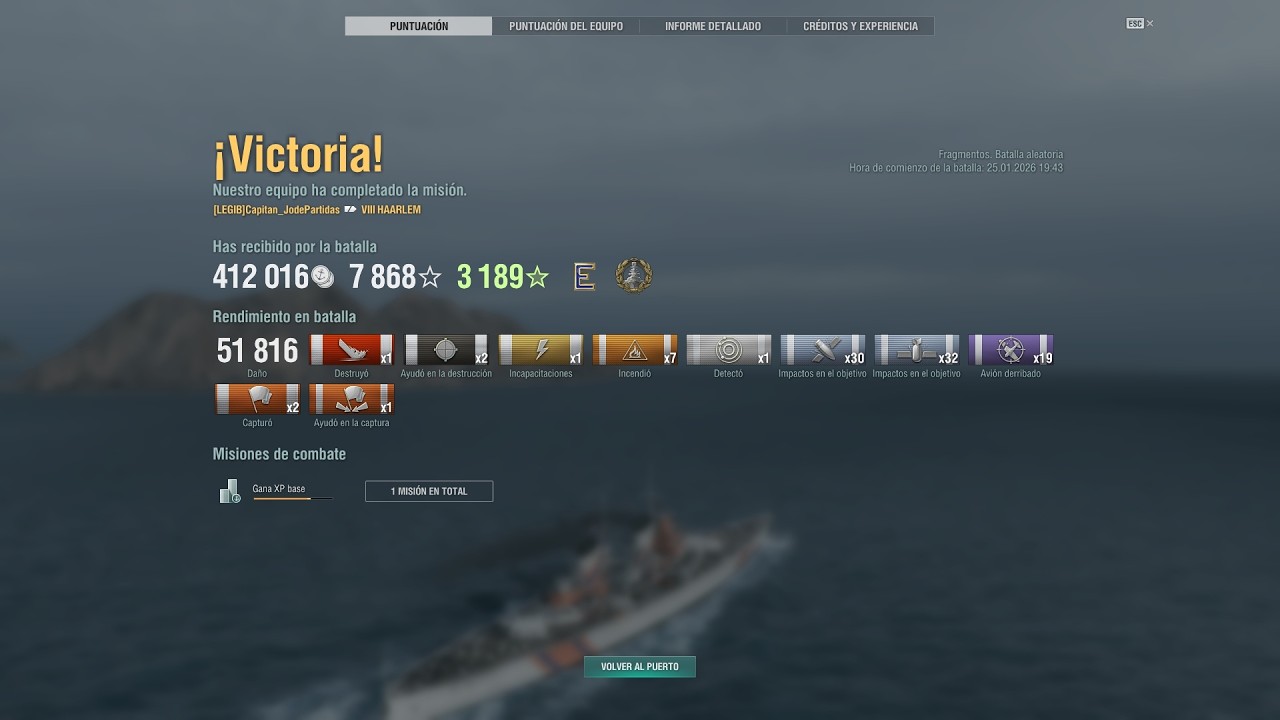 World of Warships. Haarlem. Capitan_JodePartidas en división con Razert y konigstiger2 en Fragmentos