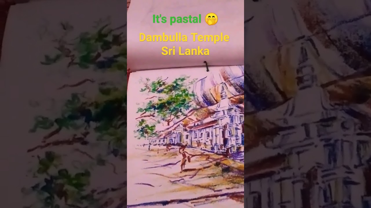 Sri Lanka-Dambulla temple drawing..🤭#shorts  #everyone #art #painting #foryou