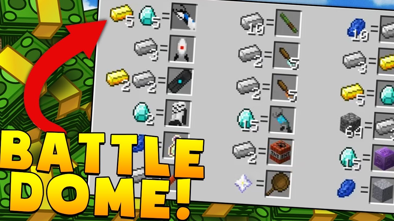 Minecraft OP WEAPONS AND MEGA LAZERS MODDED BATTLEDOME CHALLENGE - Minecraft Mod | JeromeASF