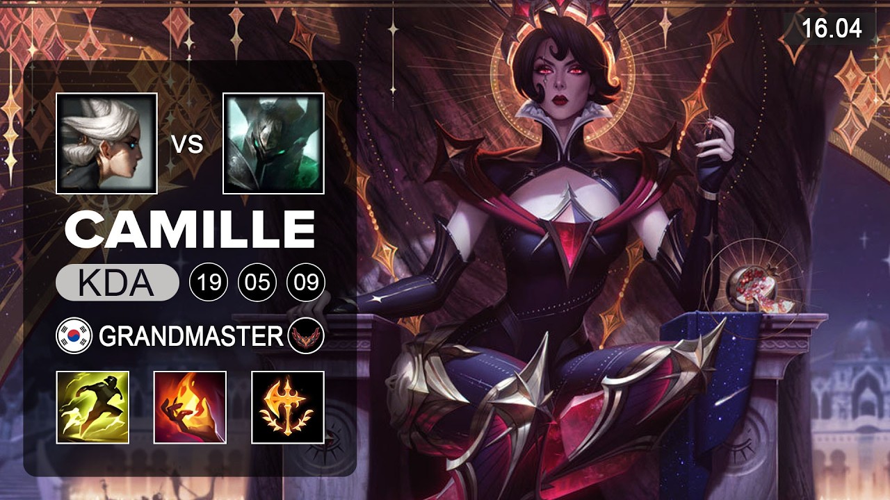 Camille vs Mordekaiser Top - KR Grandmaster - Patch 16.04 Season 16