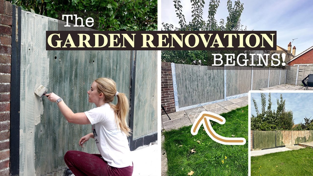 the GARDEN RENOVATION BEGINS! (removing ivy, painting fences + the garage) + other updates