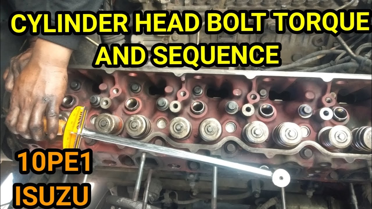 PAANO ANG PAG TORQUE AT ANG SEQUENCE NG HEAD BOLT NG 10PE1?