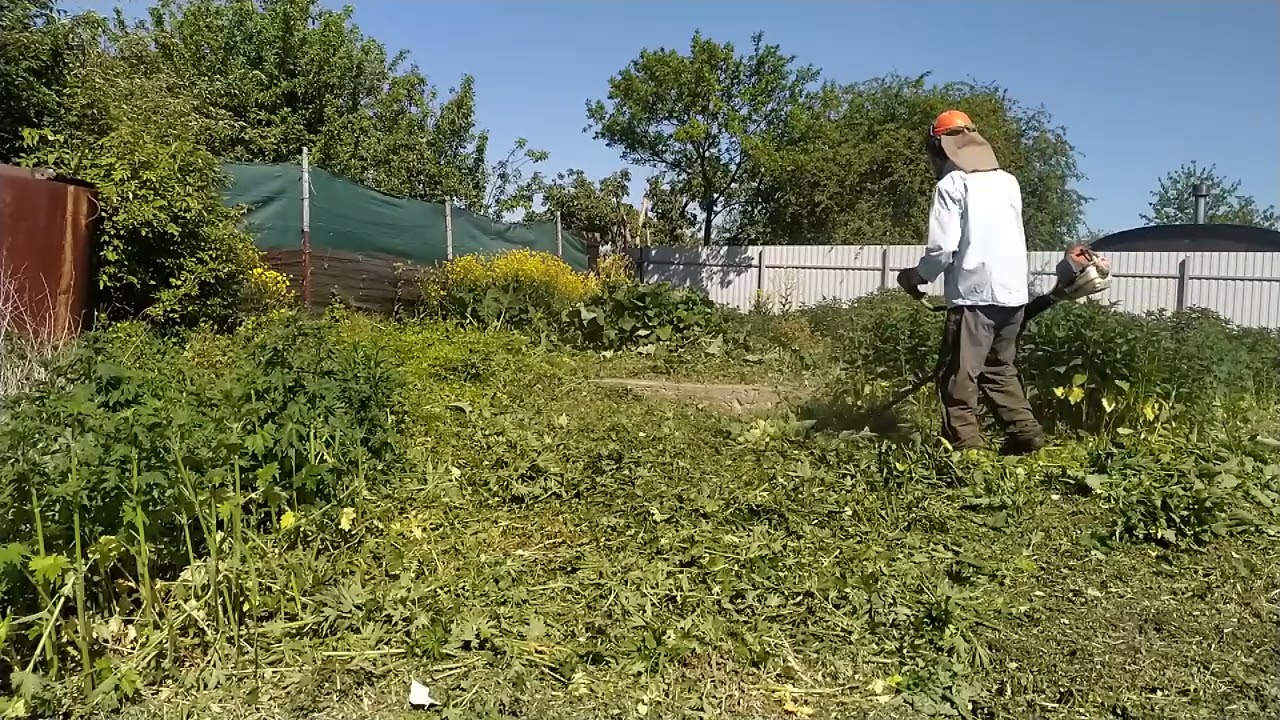 Покос бурьяна stihl fs 491 c-em