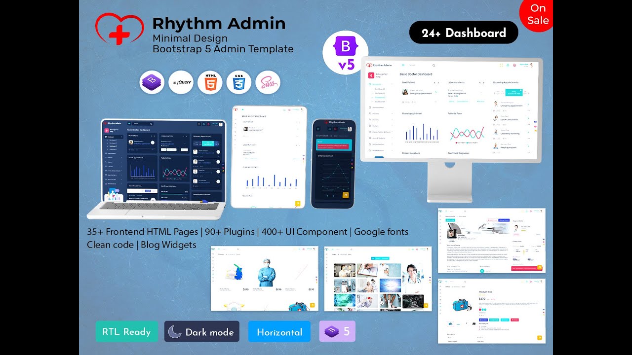 Rhytham Medical Admin Dashboard Template